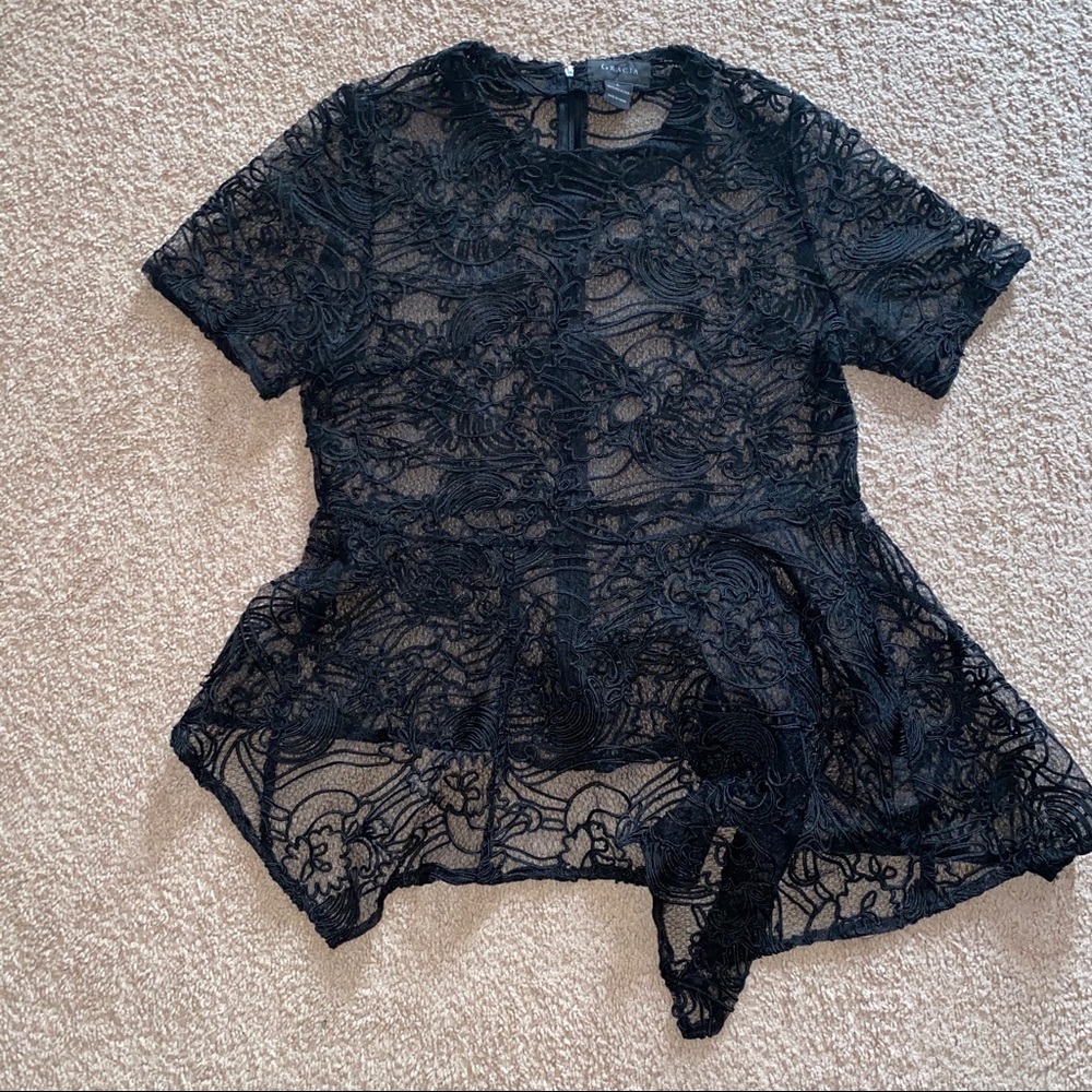 Lace Peplum shirt